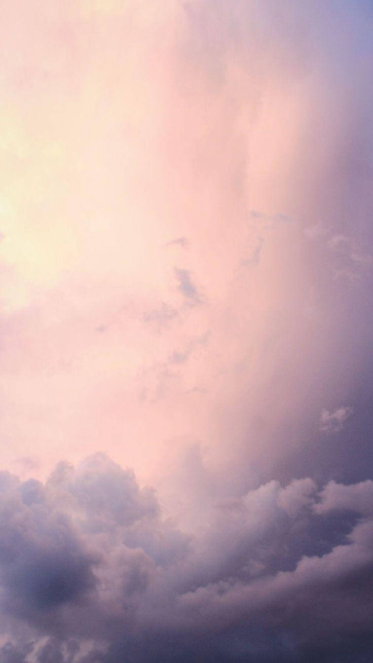 Nubes Púrpura Pastel para iPhone Fondos de pantalla