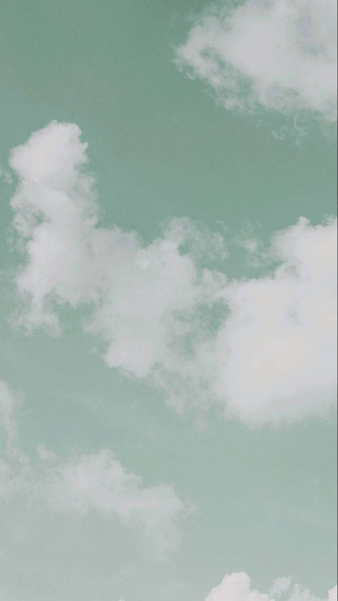 Nubes sobre iPhone Menta Fondos de pantalla