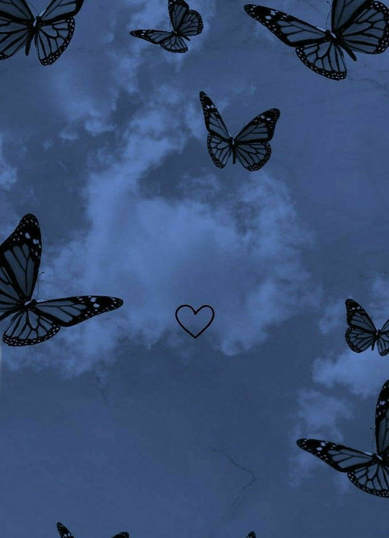 Nubes y Mariposas Estética Bonita Fondos de pantalla