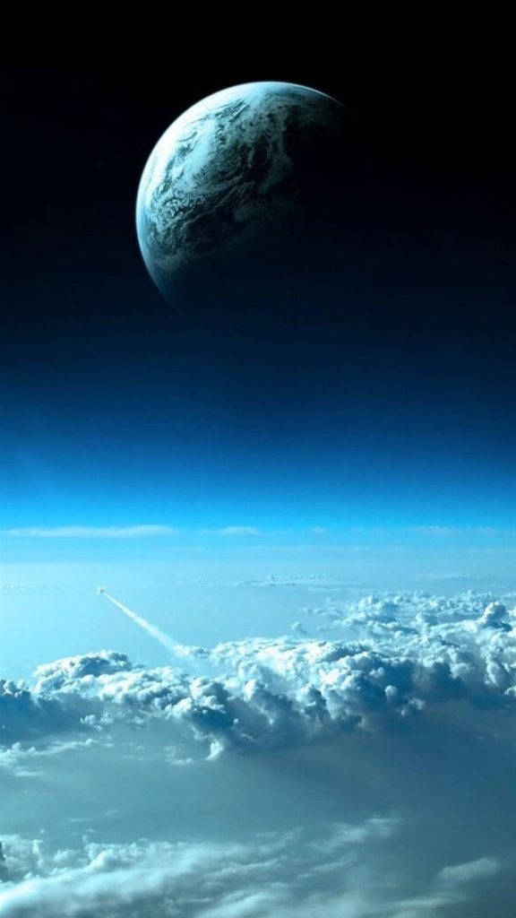 Nubes y Planeta Espacio iPhone Fondos de pantalla
