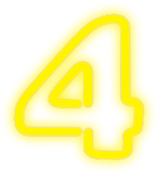 Número cuatro en amarillo neón Fondos de pantalla