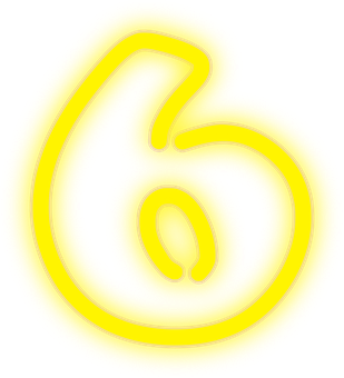 Número seis en amarillo neón Fondos de pantalla