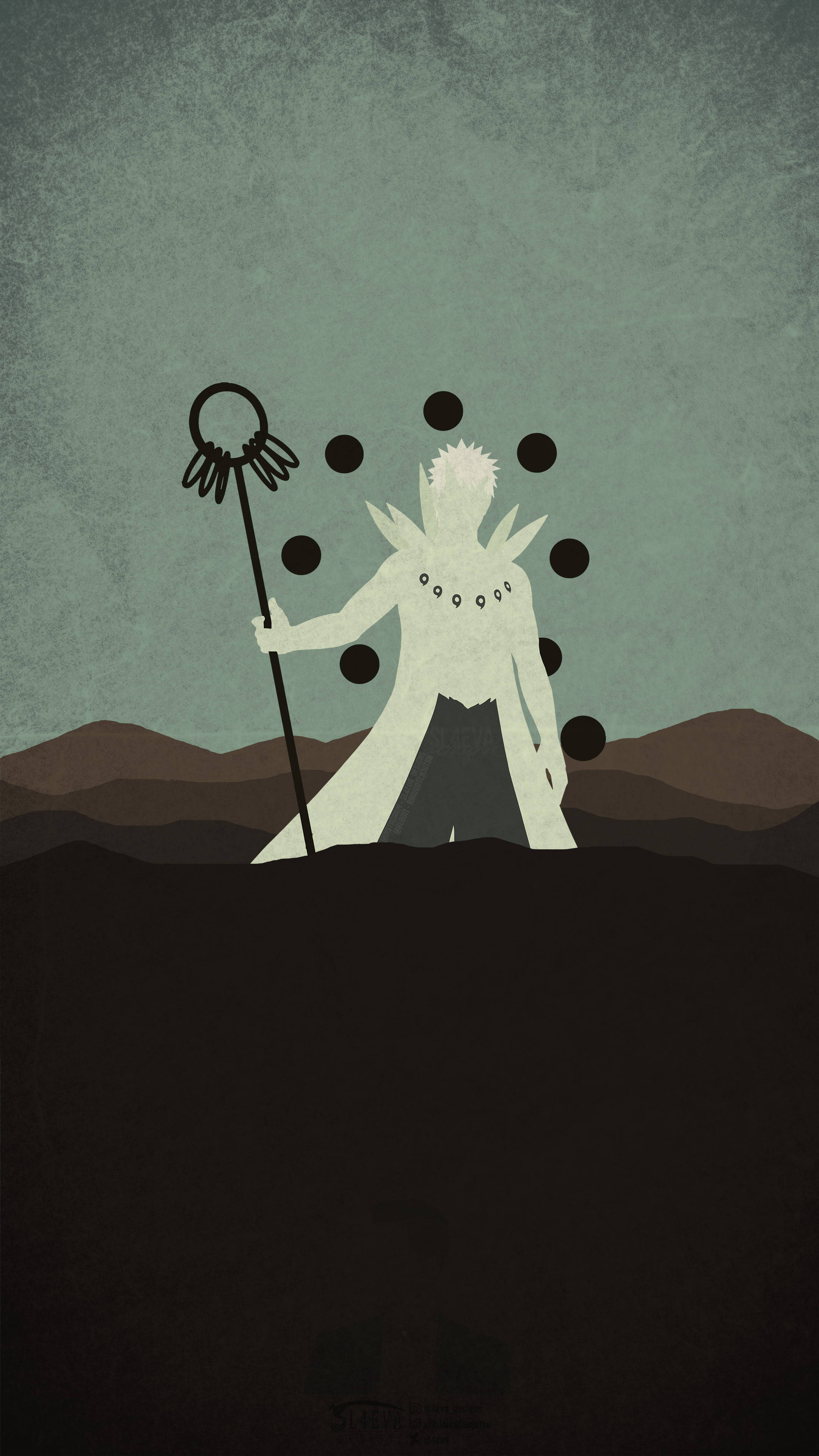 Obito Uchiha Sabio Minimalista 4K Fondos de pantalla