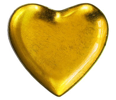 Objeto dorado con forma de corazón Fondos de pantalla