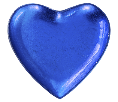 Objeto en forma de corazón de vidrio azul Fondos de pantalla