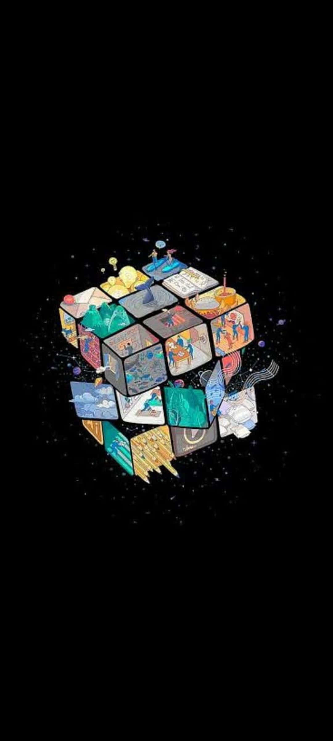 Obra de arte de Cubo de Rubik Cósmico Fondos de pantalla