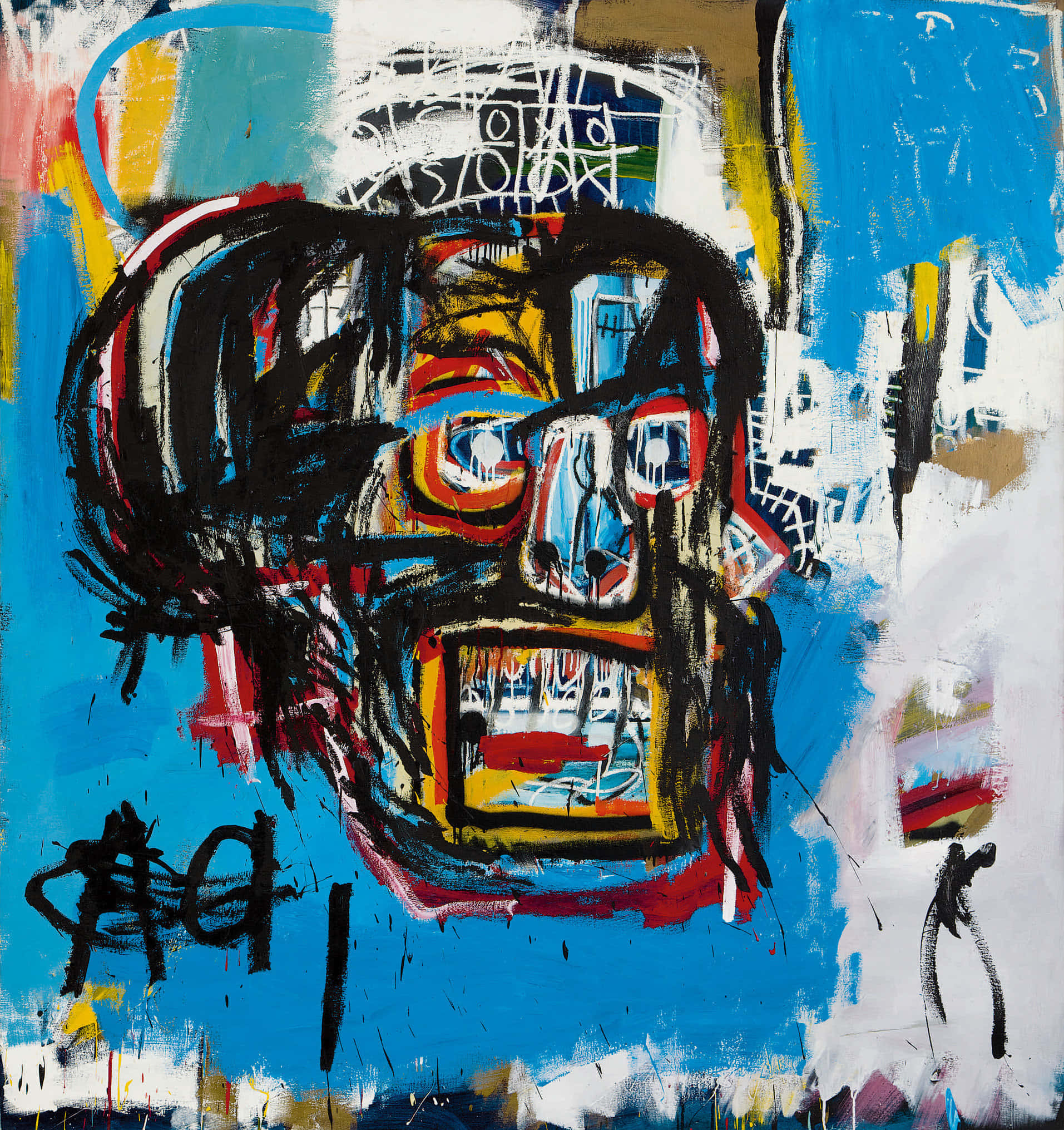 Obra de arte única y vibrante de Jean-Michel Basquiat Fondos de pantalla