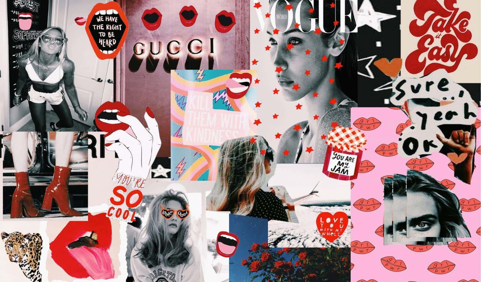 Obra Maestra de Collage Estético Fondos de pantalla