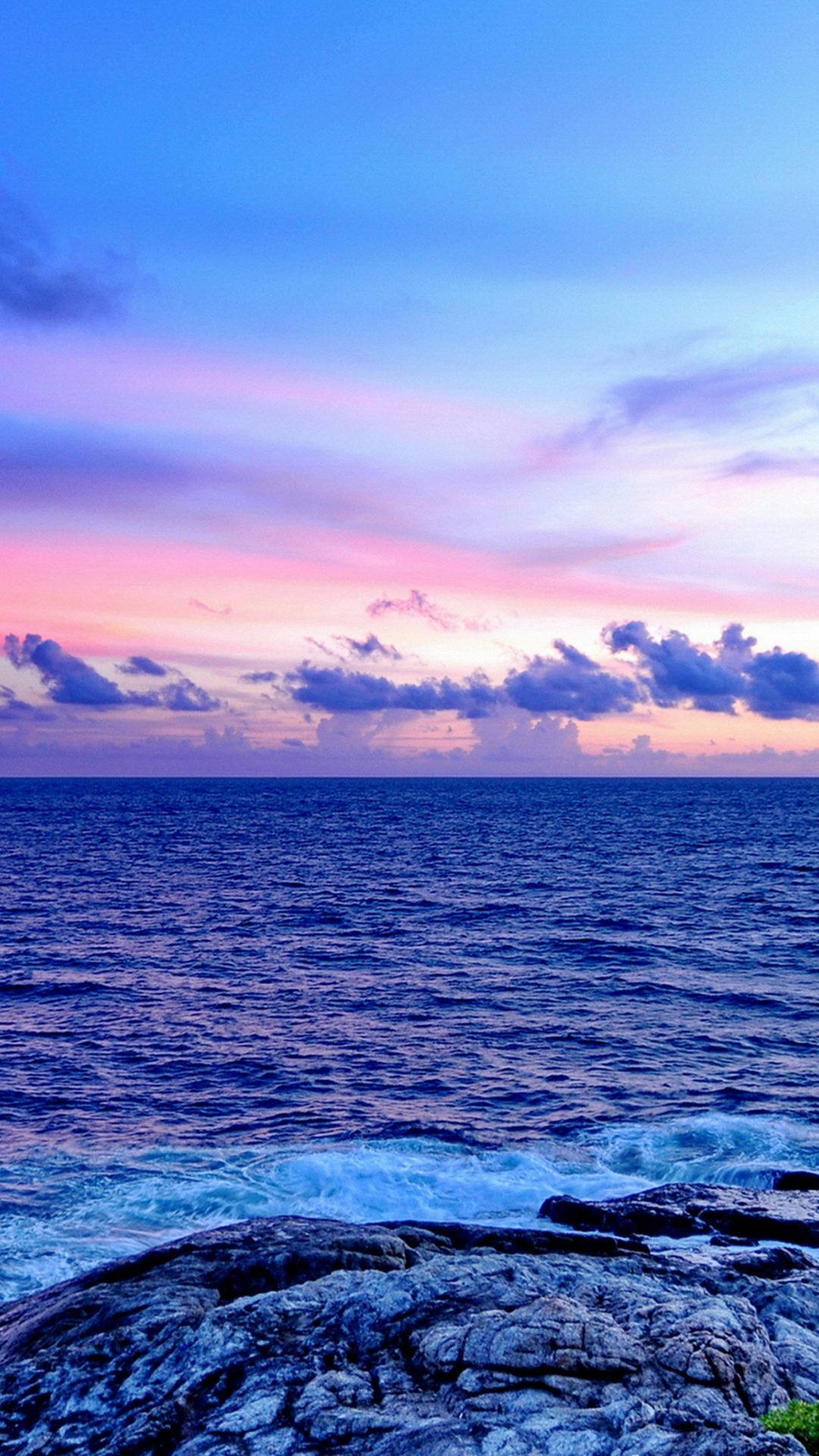 Océano Azul Pastel 4K para Móvil Fondos de pantalla