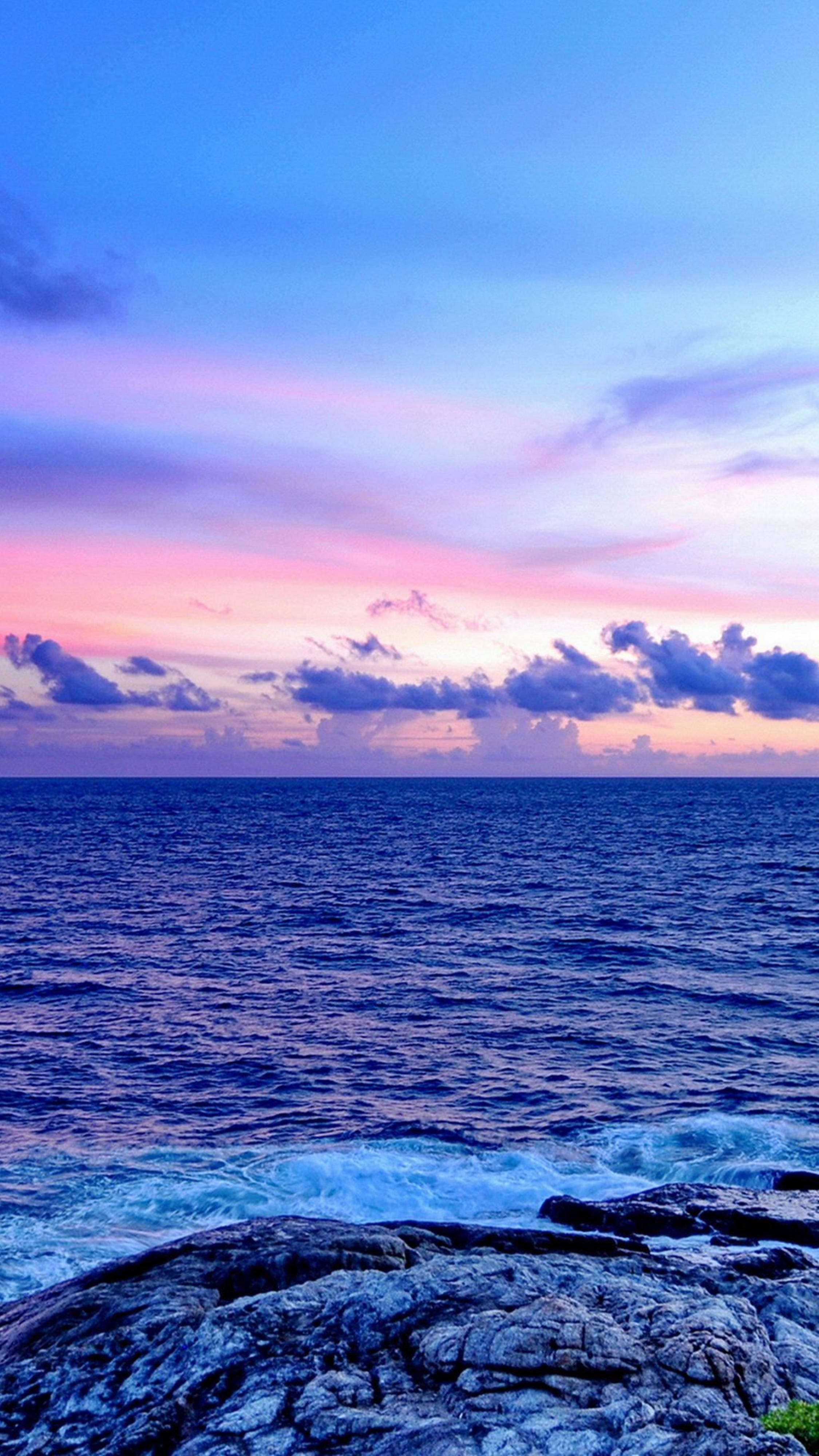 Océano Azul Pastel 4K para Móvil Fondos de pantalla