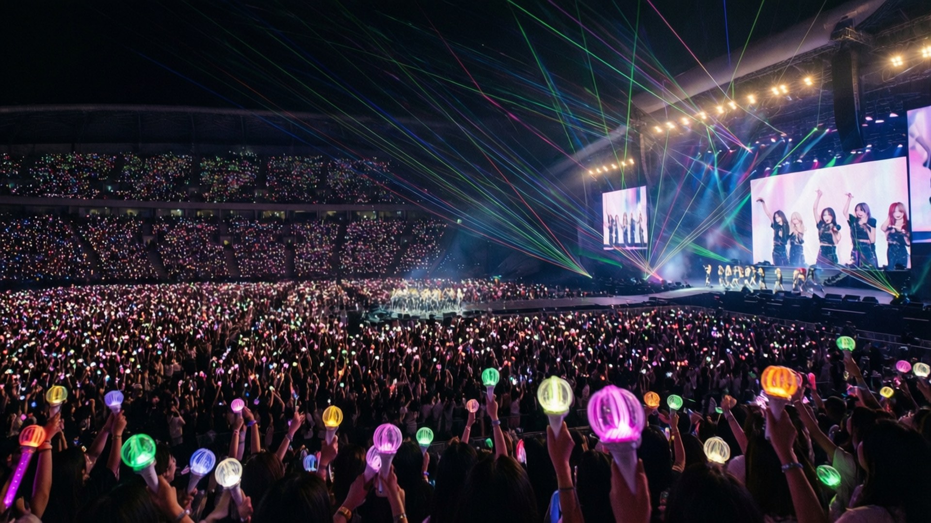 Océano de Lightsticks de Concierto Kpop Fondos de pantalla
