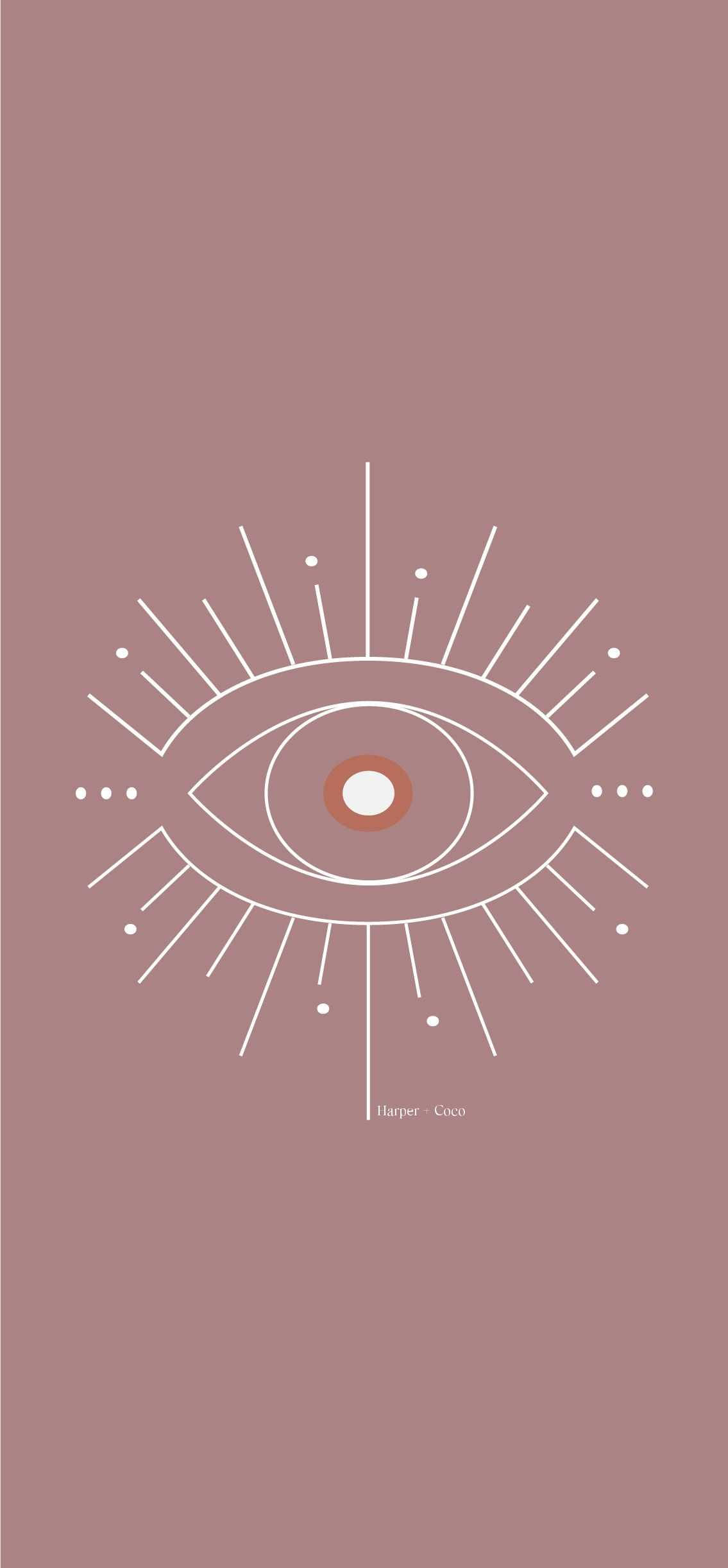 Ojo Boho Estético con Contorno Blanco Fondos de pantalla