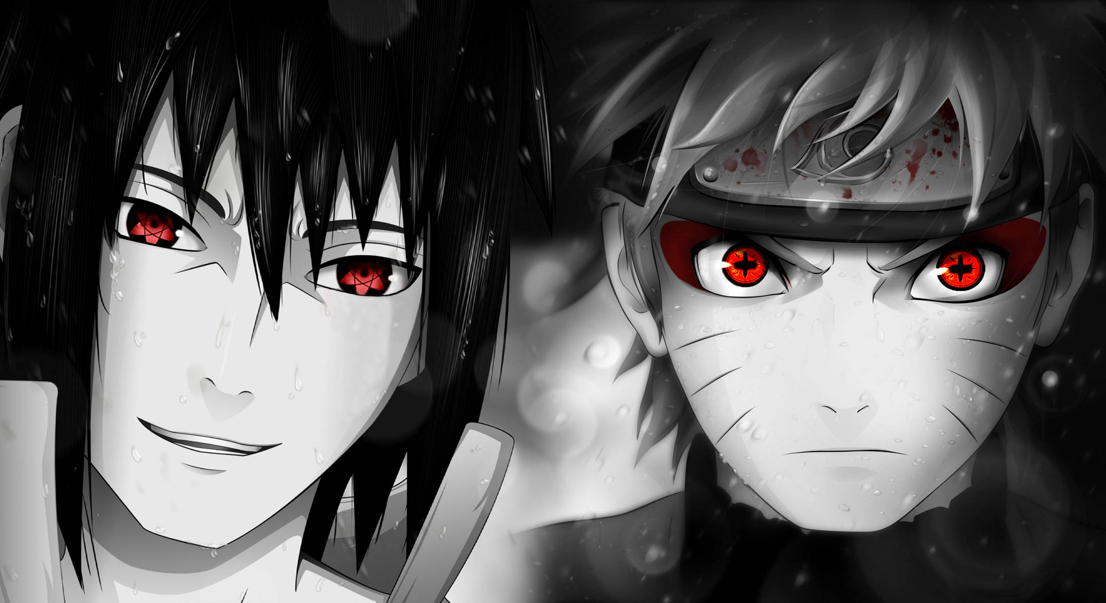 Ojos de Naruto y Sasuke Fondos de pantalla