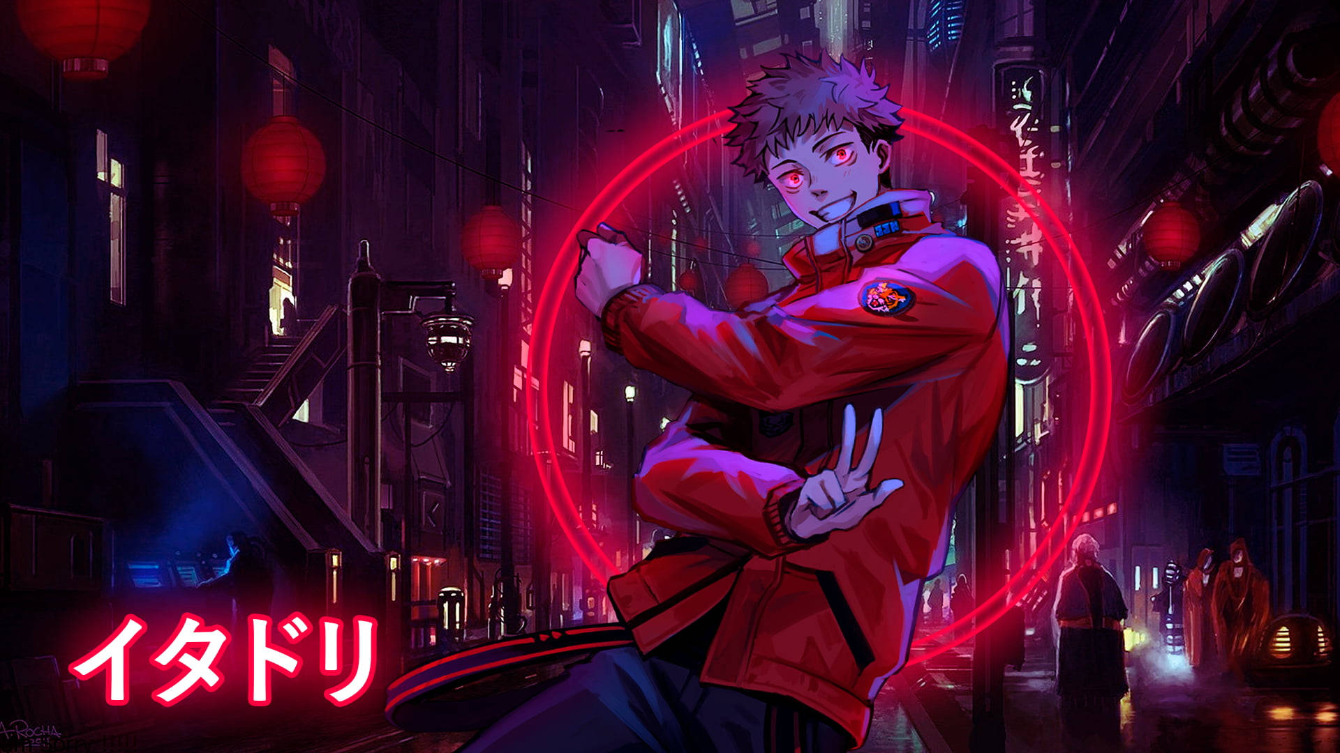 Ojos Rojos Brillantes de Anime Fondos de pantalla