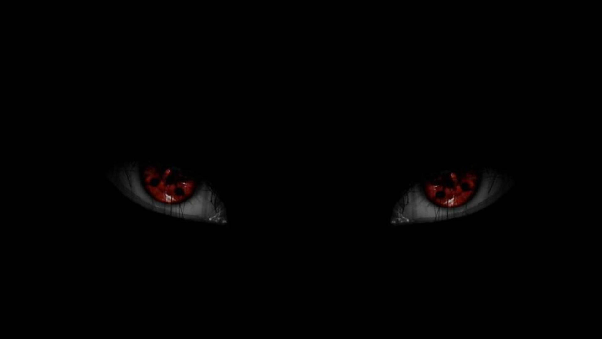 Ojos Sharingan de Anime en Negro Fondos de pantalla