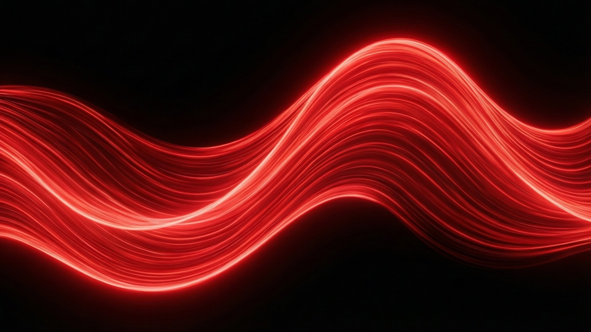 Ola abstracta roja neón Fondos de pantalla
