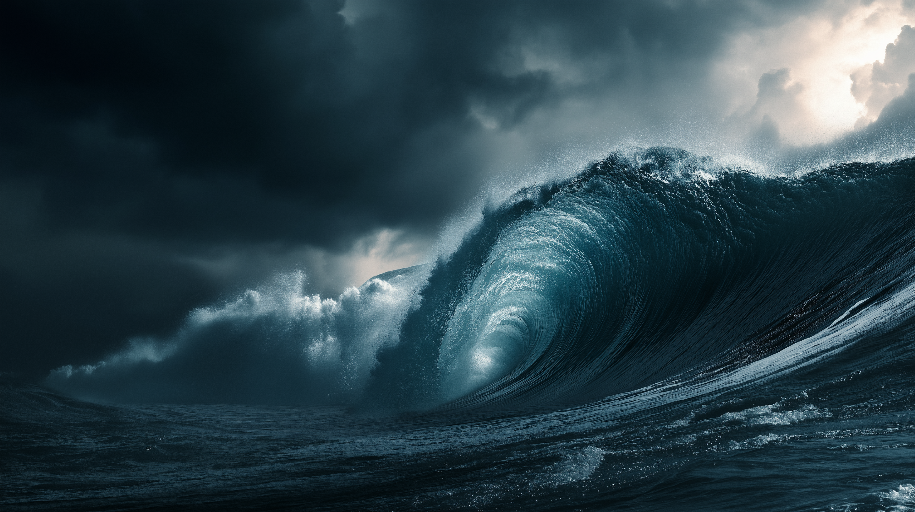 Ola de Tsunami Imponente Fondos de pantalla