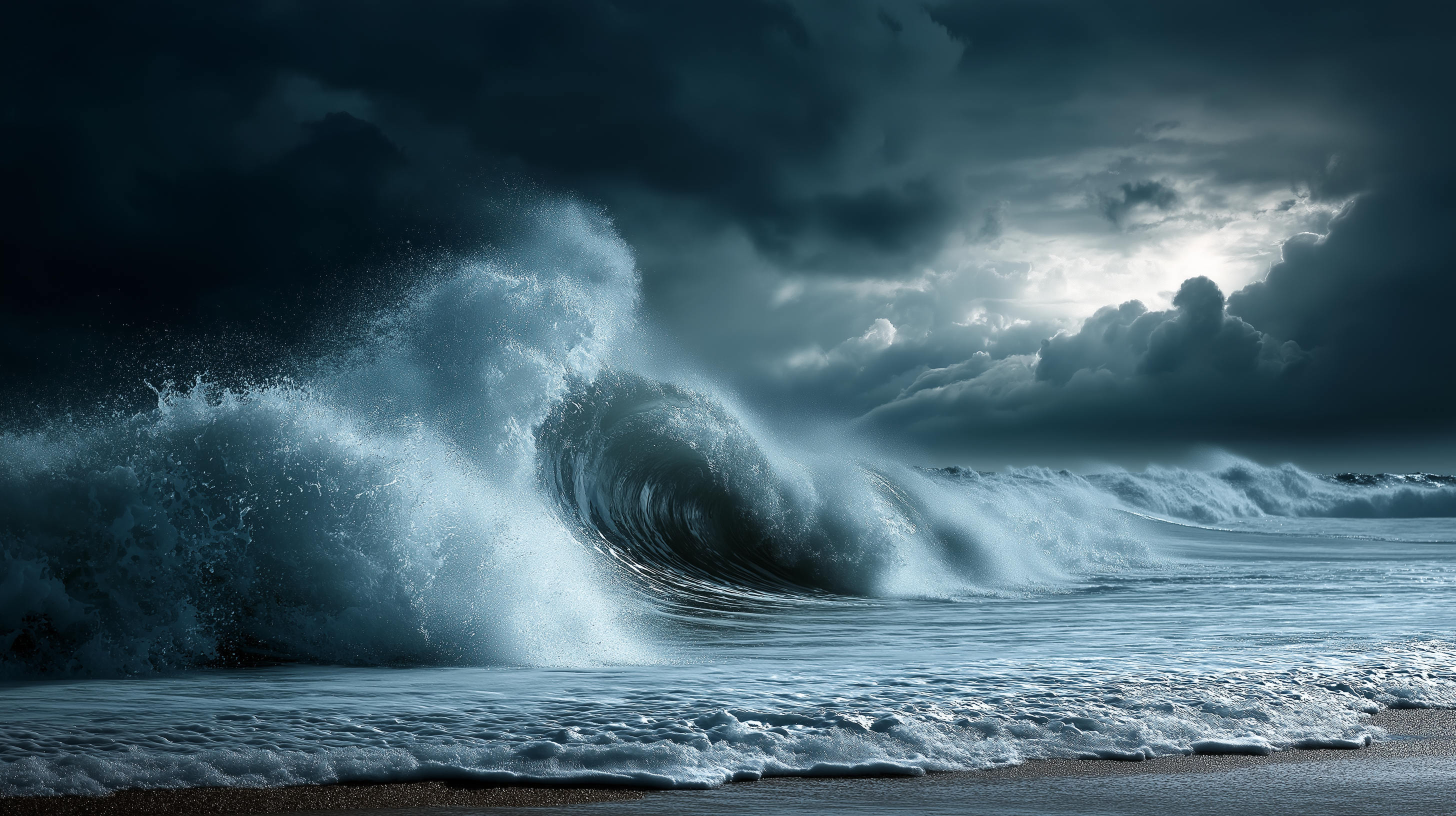 Ola de Tsunami Imponente Fondos de pantalla