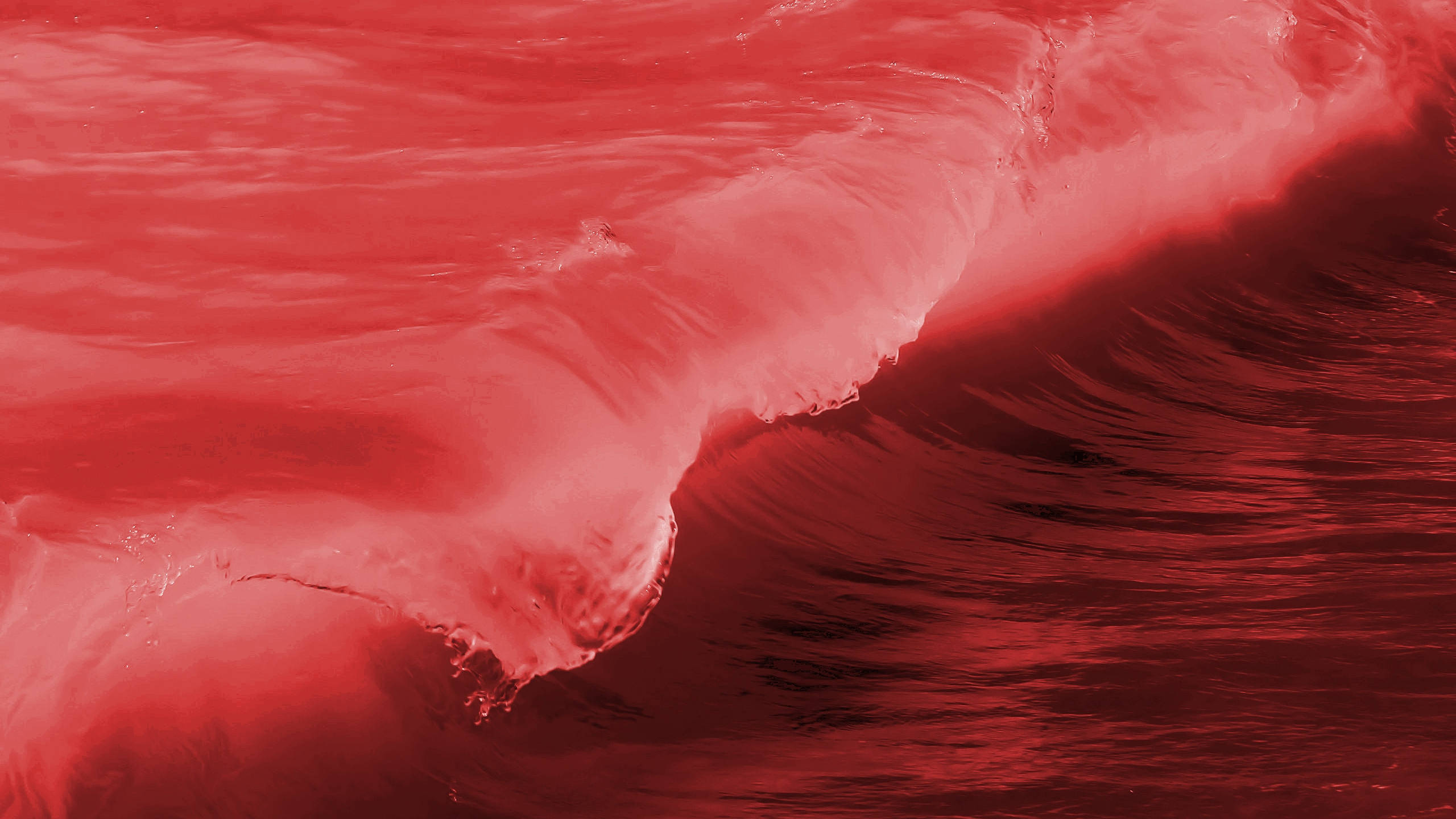Olas Rojas de Playa Estética Fondos de pantalla