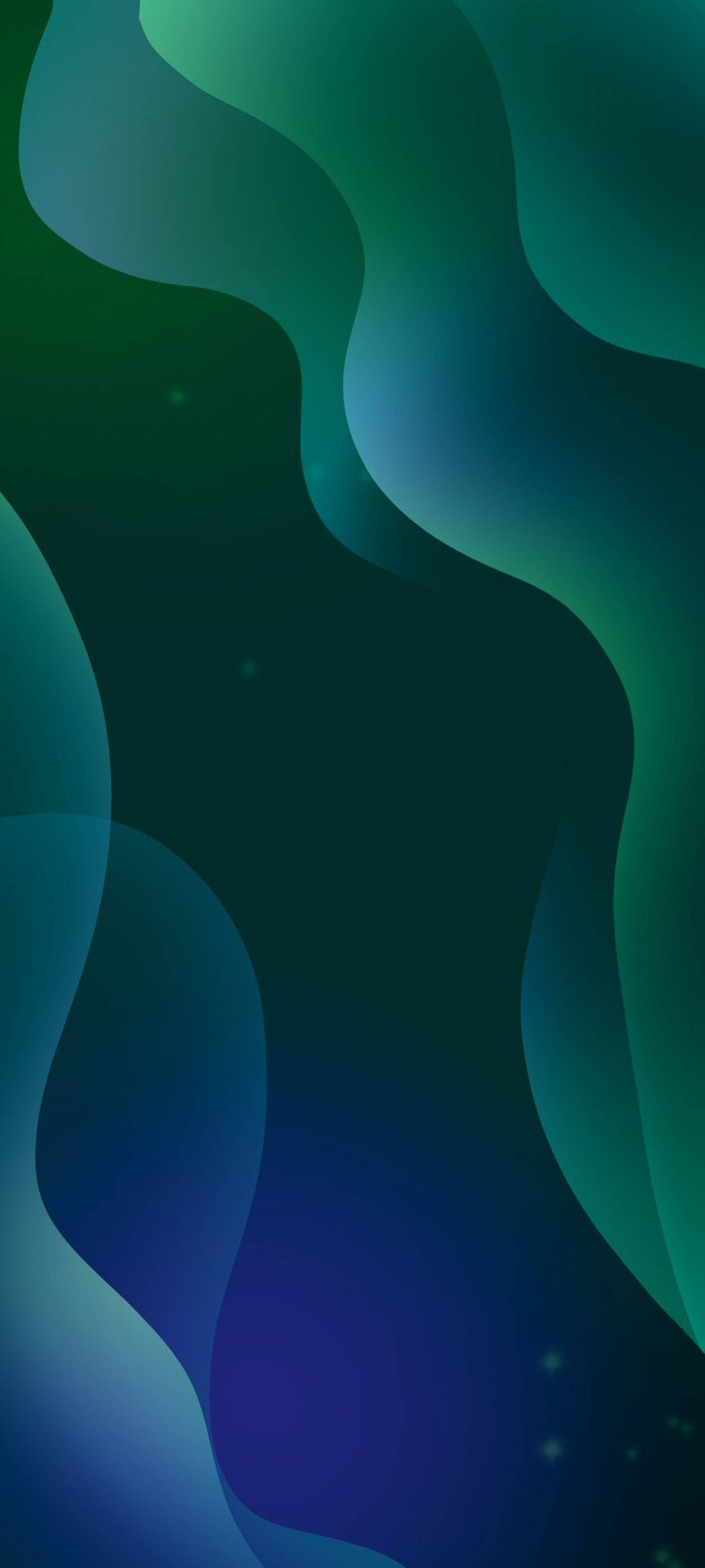 Olas Verde Azulado para Samsung Galaxy S22 Fondos de pantalla
