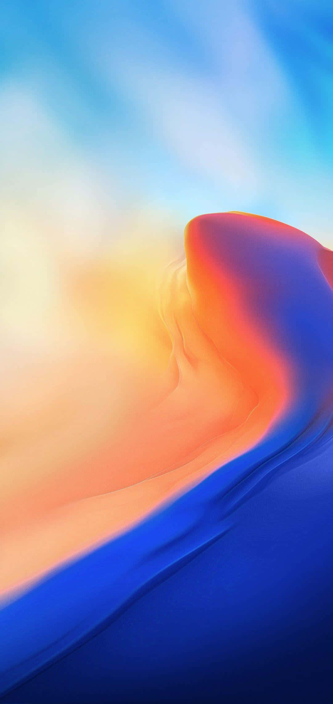 Olas vibrantes de color azul y naranja Fondos de pantalla