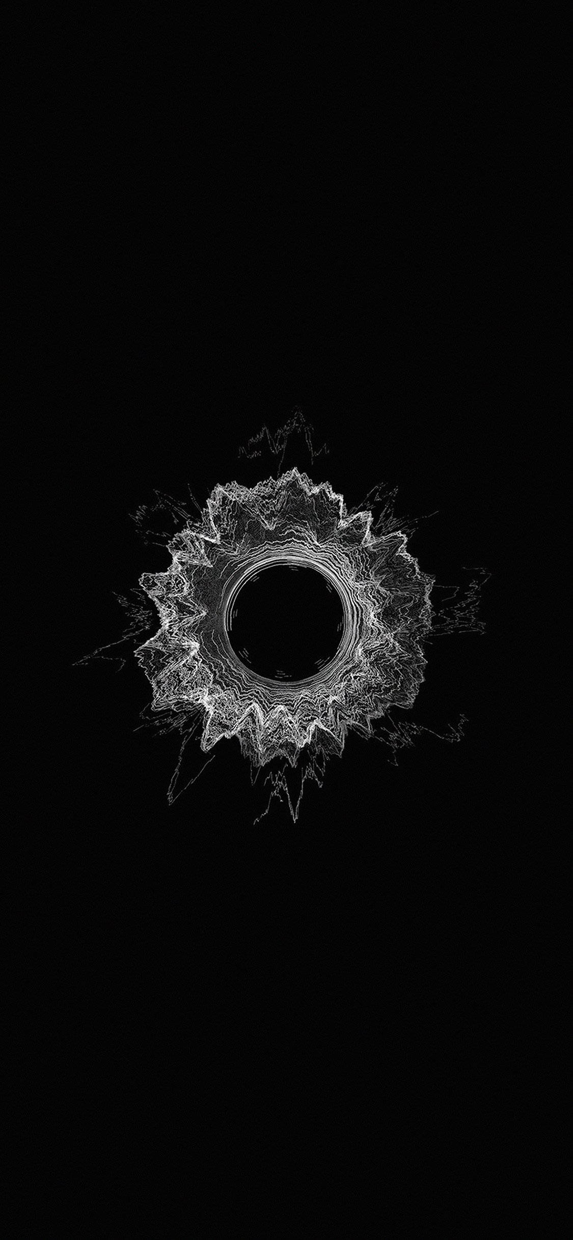 Ondas Sonoras Circulares Oscuro Mínimo iPhone Fondos de pantalla