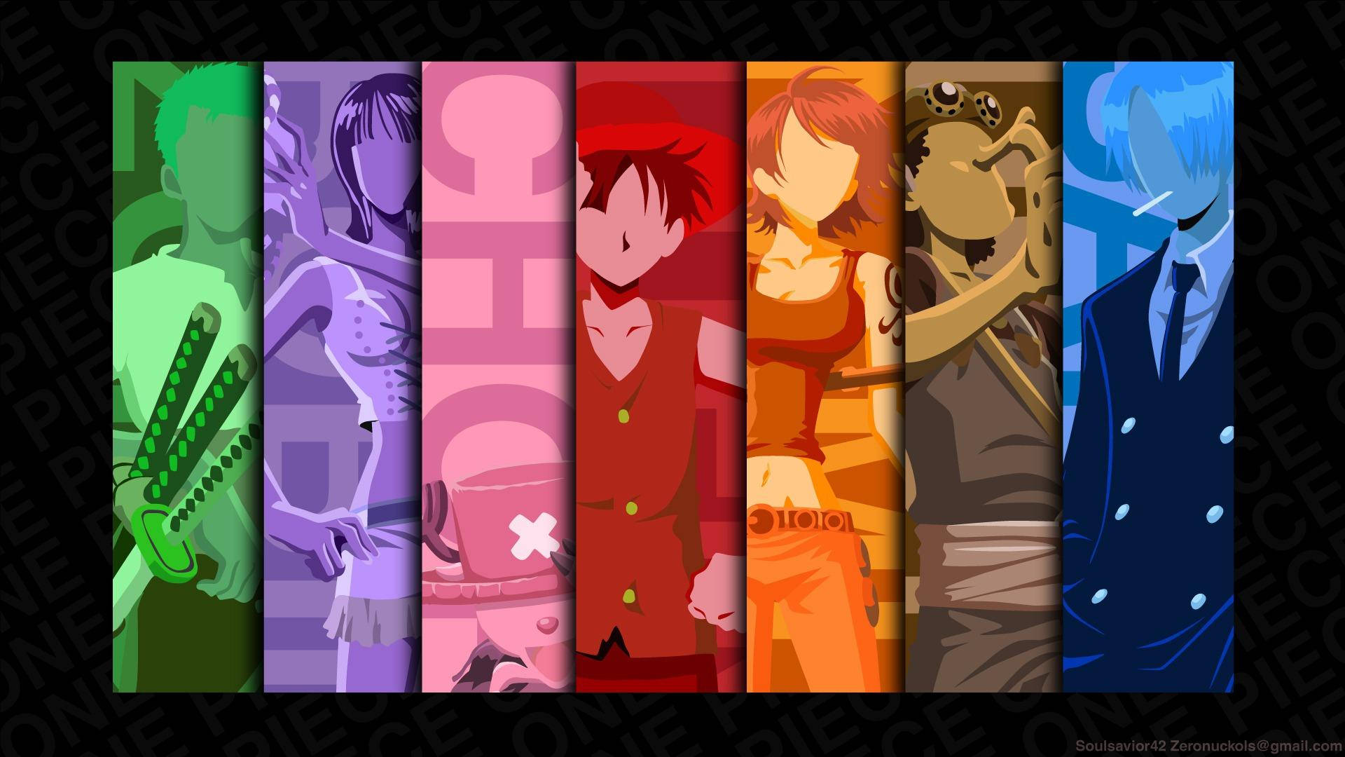 One Piece 4K Arte Vectorial de Personajes Fondos de pantalla