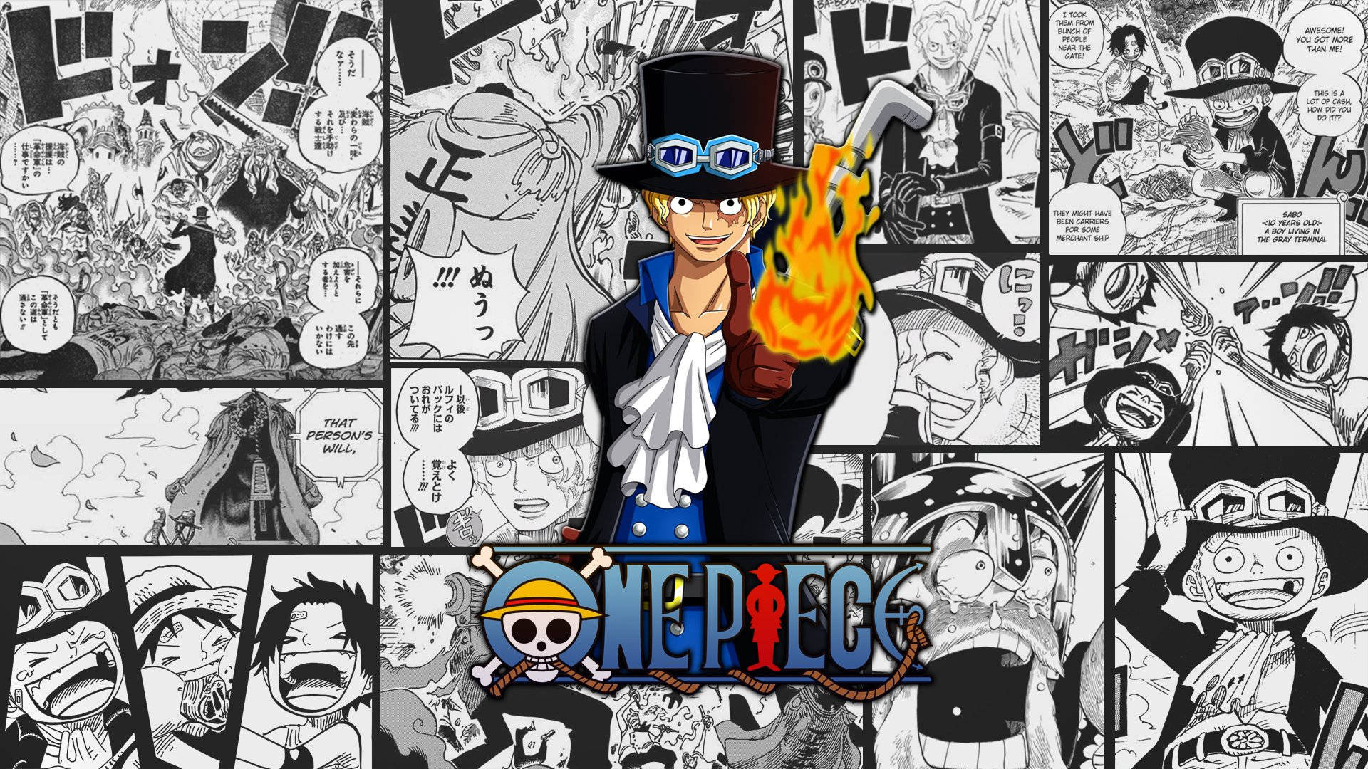 One Piece 4K Sabo Arte Cómico Fondos de pantalla