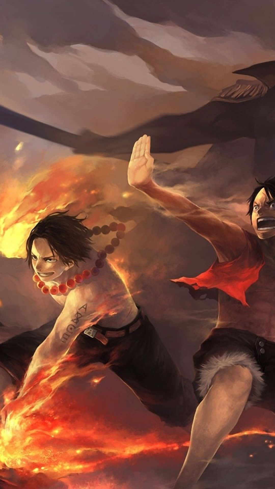 One Piece Ace y Luffy para teléfono Fondos de pantalla