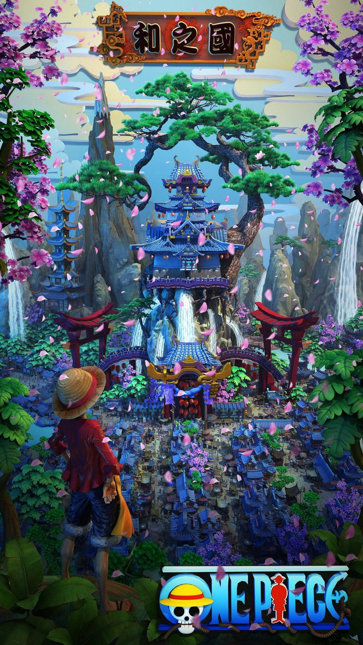 One Piece Edificio Japonés en Vivo Fondos de pantalla
