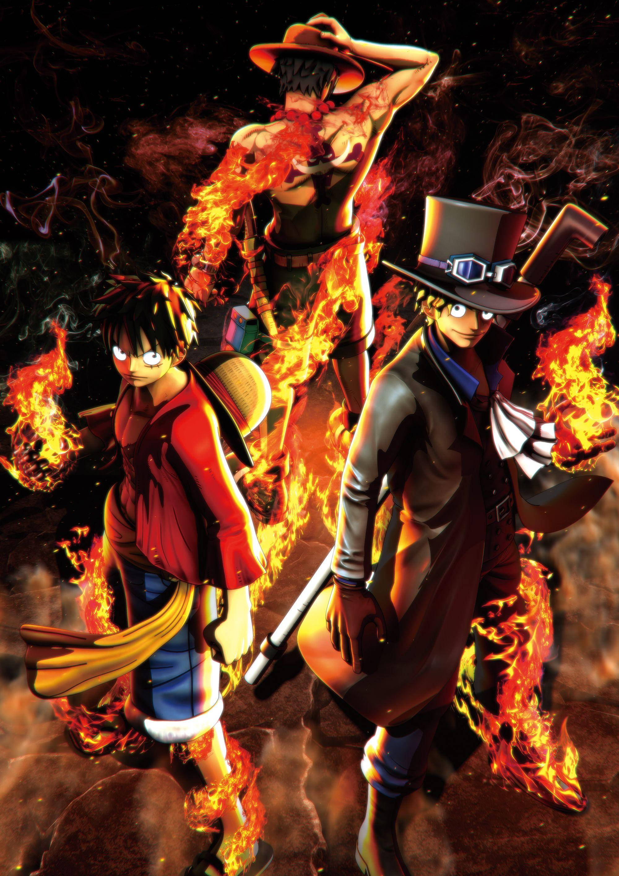 One Piece Live Luffy con Ace y Sabo Fondos de pantalla