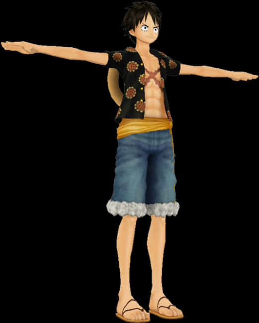 One Piece Luffy estirando los brazos Fondos de pantalla