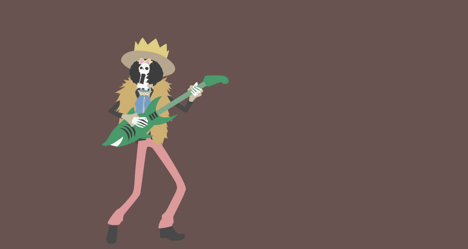One Piece Minimalista Soul King Brook Fondos de pantalla