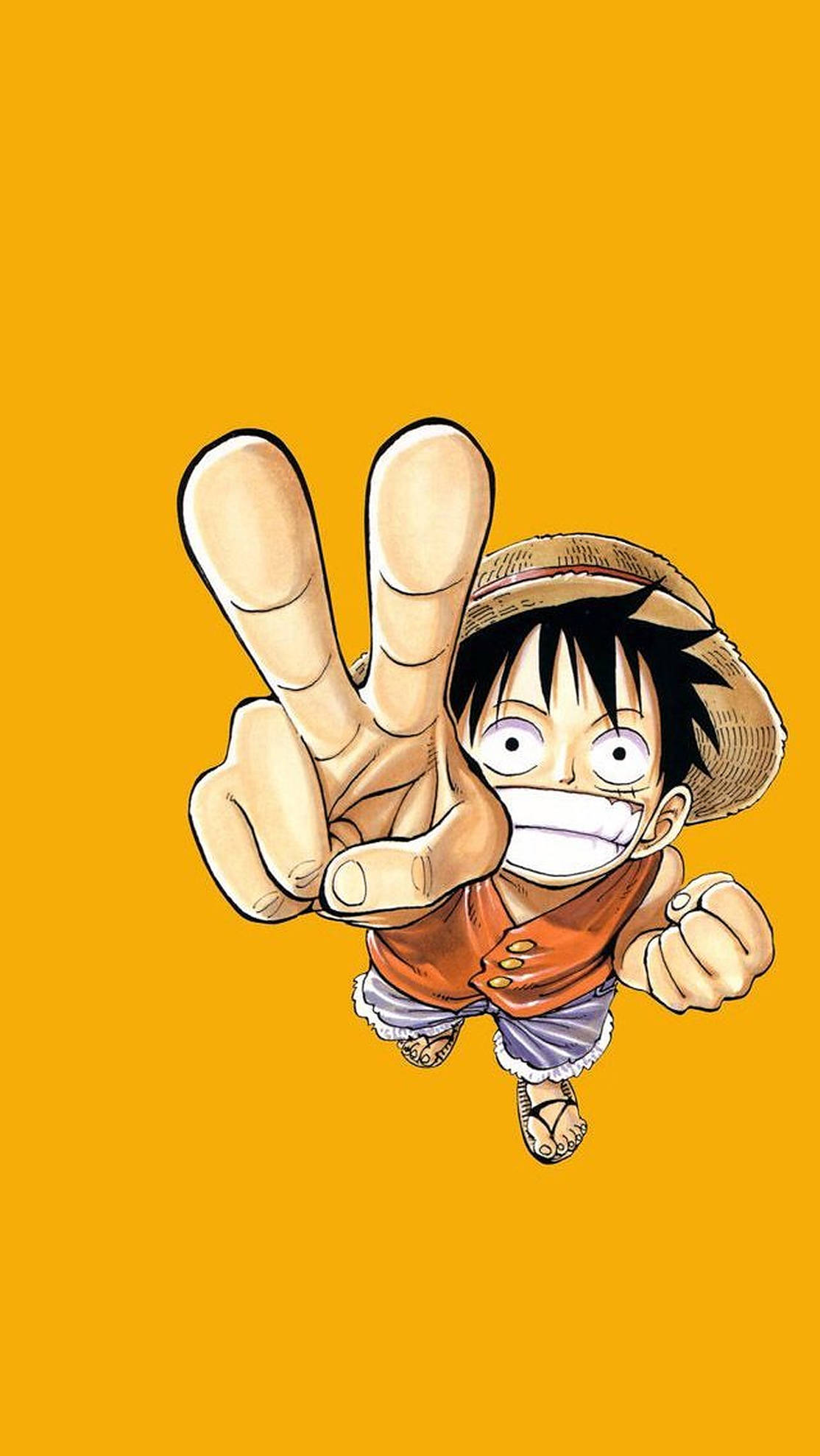One Piece señal de paz iPhone Fondos de pantalla