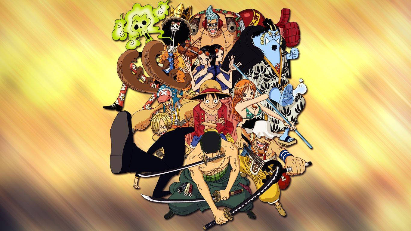 Fondo de pantalla de los Sombrero de Paja de One Piece agrupados.