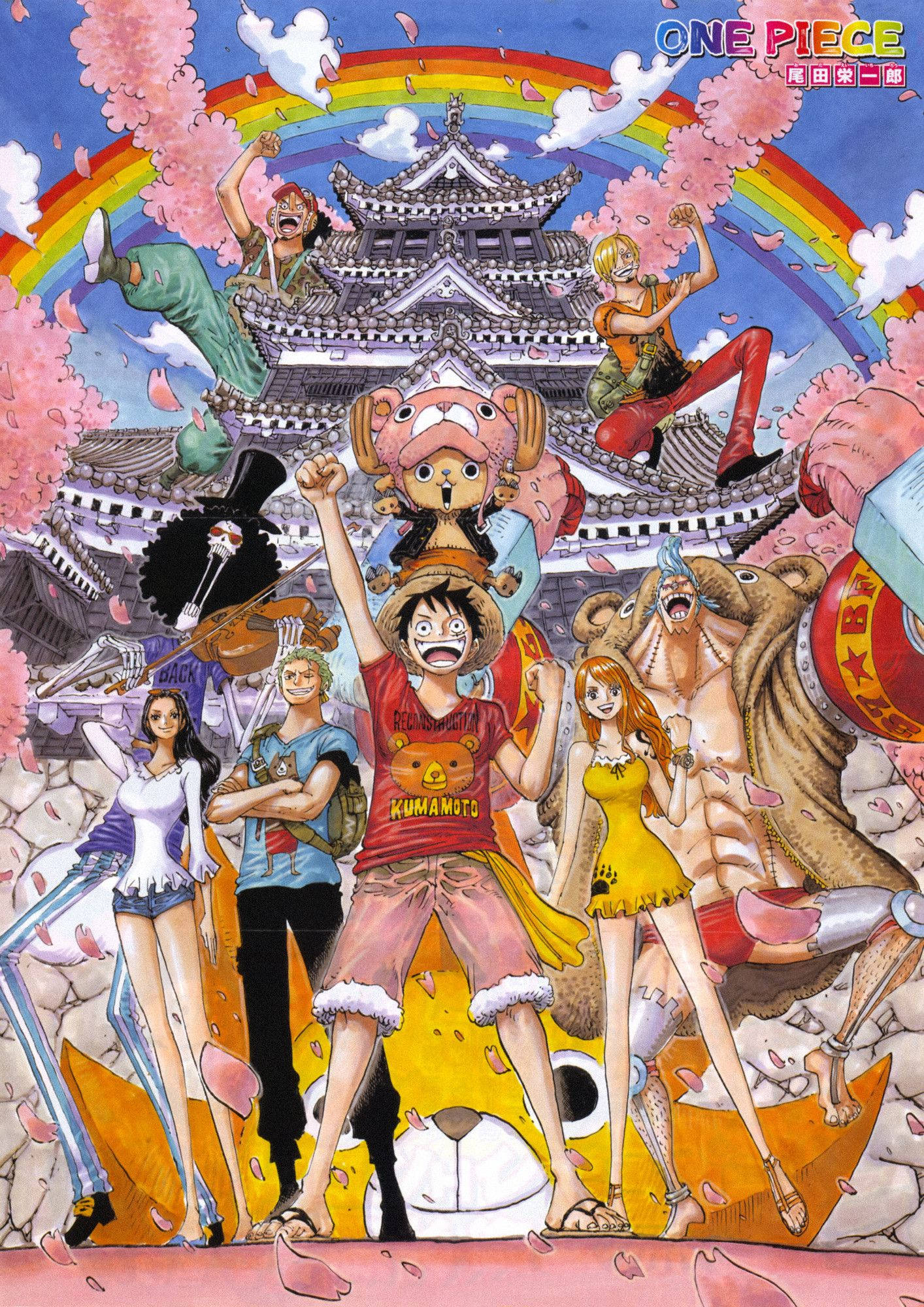One Piece Teléfono Piratas del Sombrero de Paja con Templo Fondos de pantalla