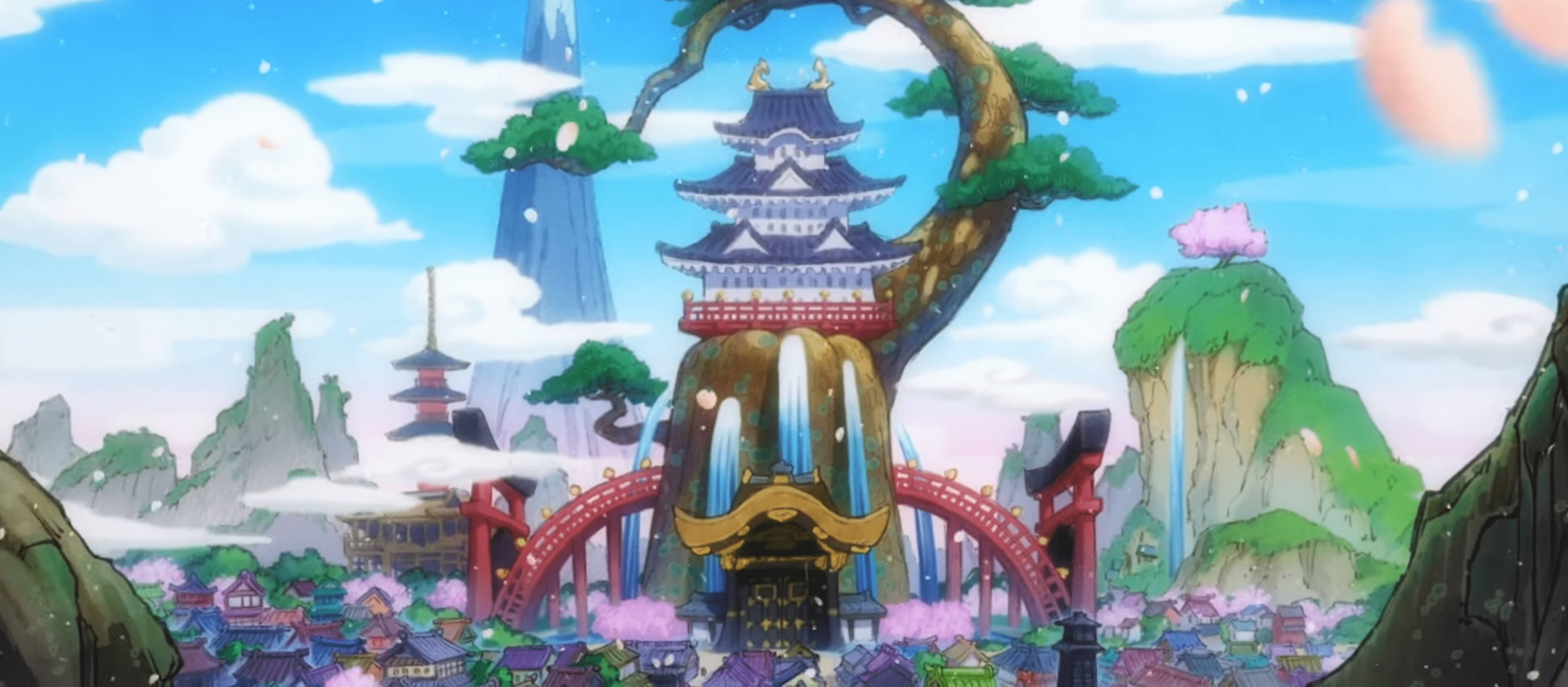 One Piece Wano 4K Templo Diurno Fondos de pantalla