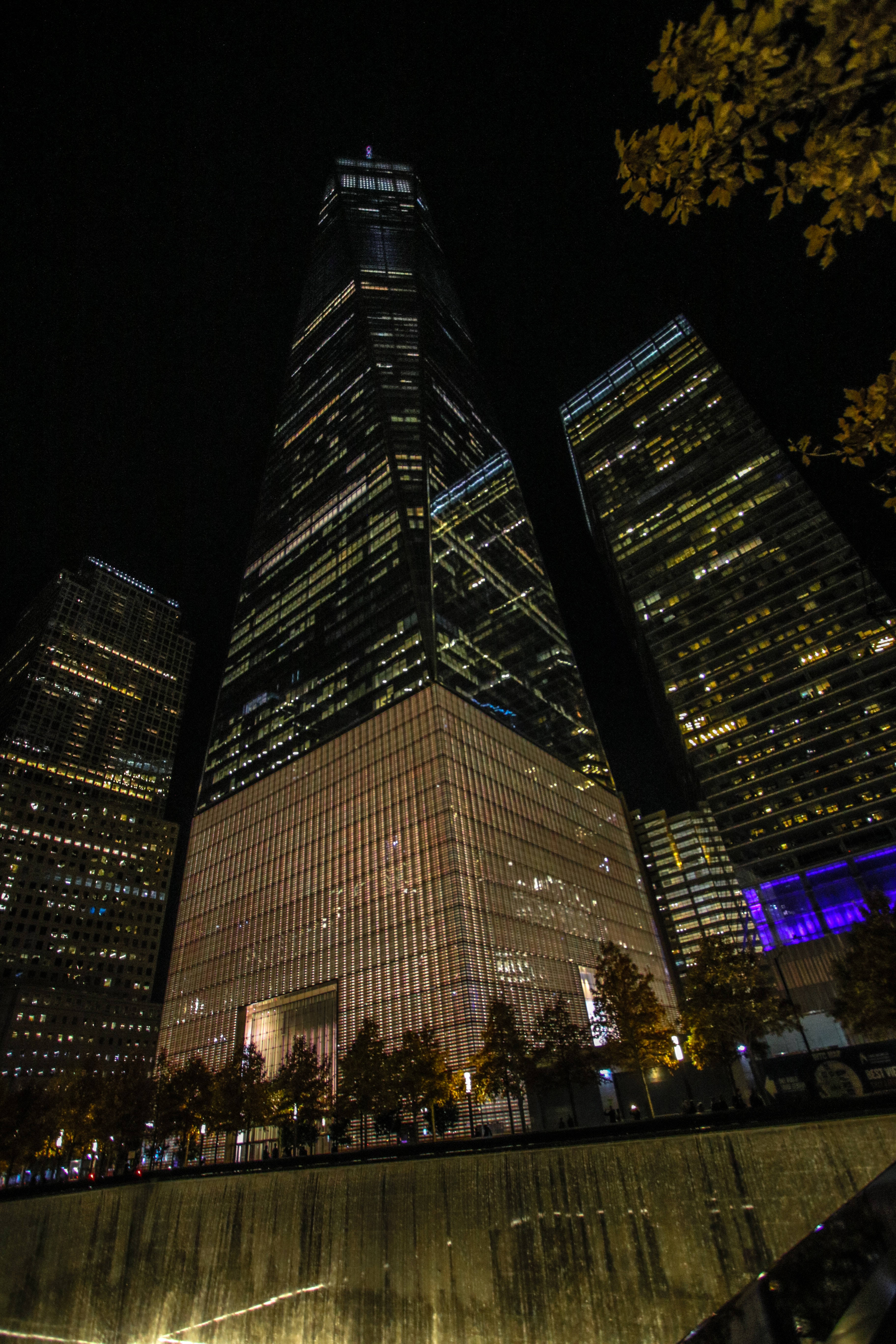 One World Trade Center Nueva York Noche iPhone Fondos de pantalla