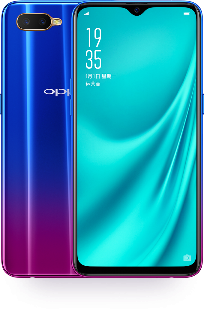 Oppo Smartphone con Diseño de Cámara Dual y Degradado Fondos de pantalla
