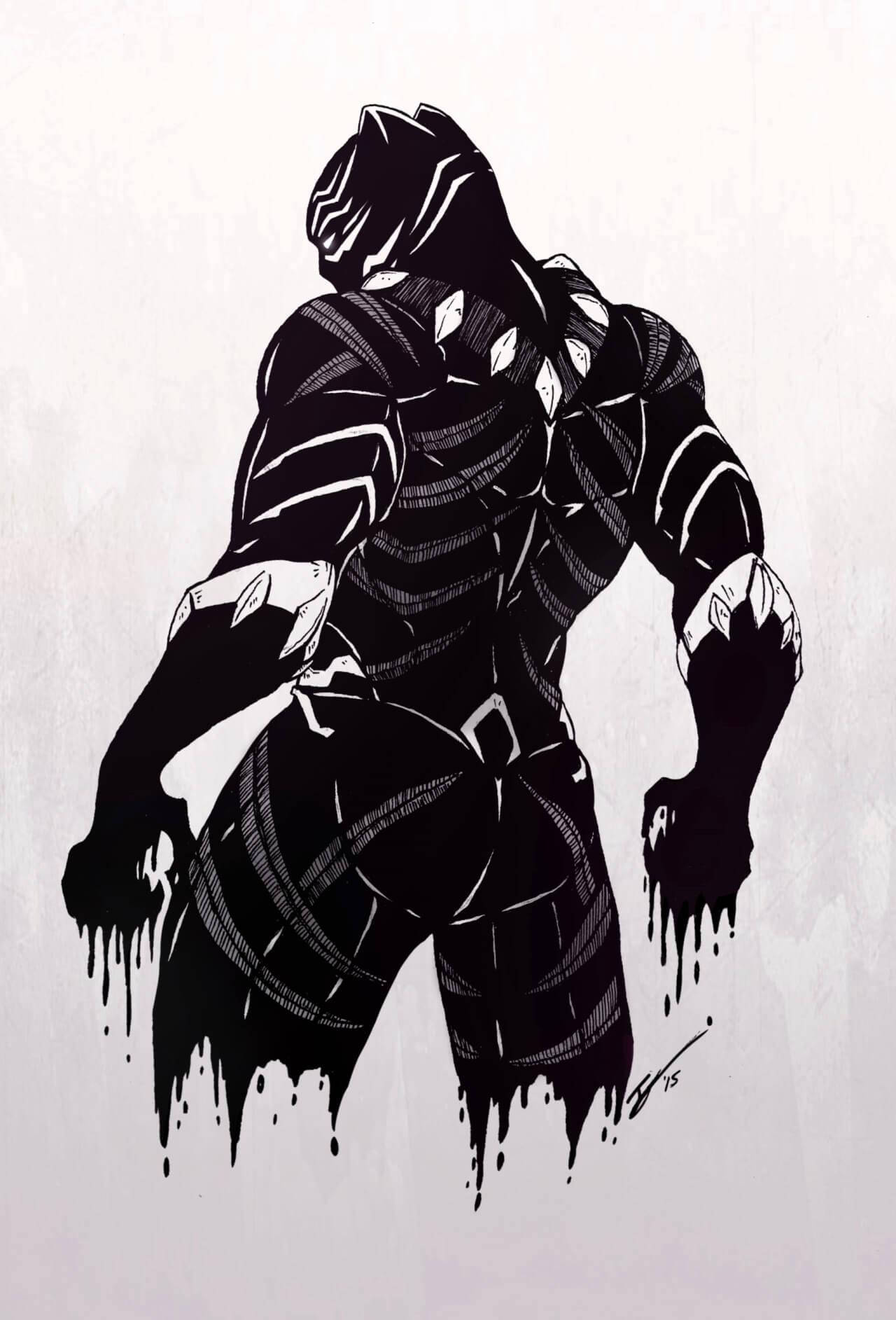 Orgullosamente al acecho: echa un primer vistazo a Black Panther en esta obra maestra de Marvel. Fondos de pantalla