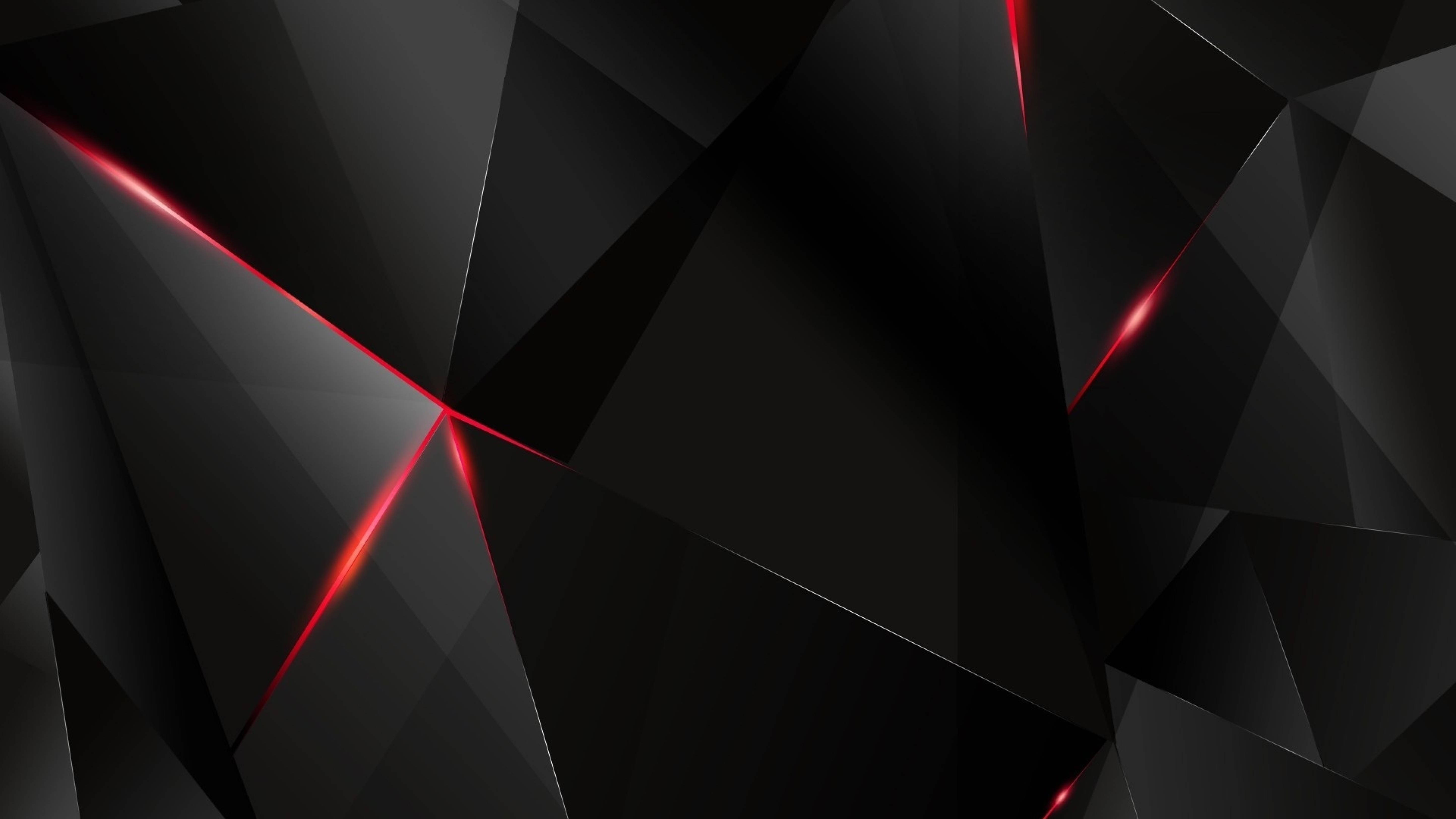Oscuridad Fragmentada - Una obra de arte abstracta en 4K Ultra HD negro Fondos de pantalla