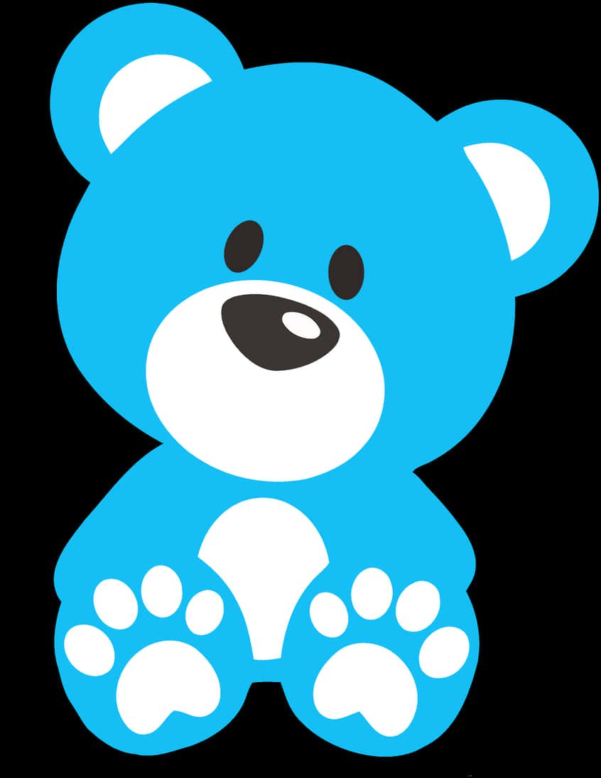 Osito de Peluche Azul Gráfico de Dibujos Animados Fondos de pantalla