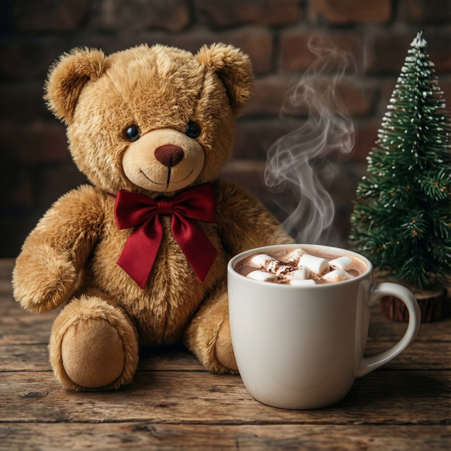 Osito de Peluche con Chocolate Caliente Fondos de pantalla