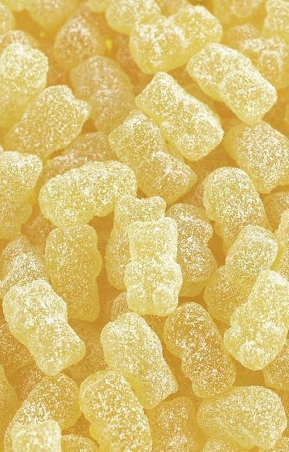 Ositos de goma amarillo pastel adorables Fondos de pantalla