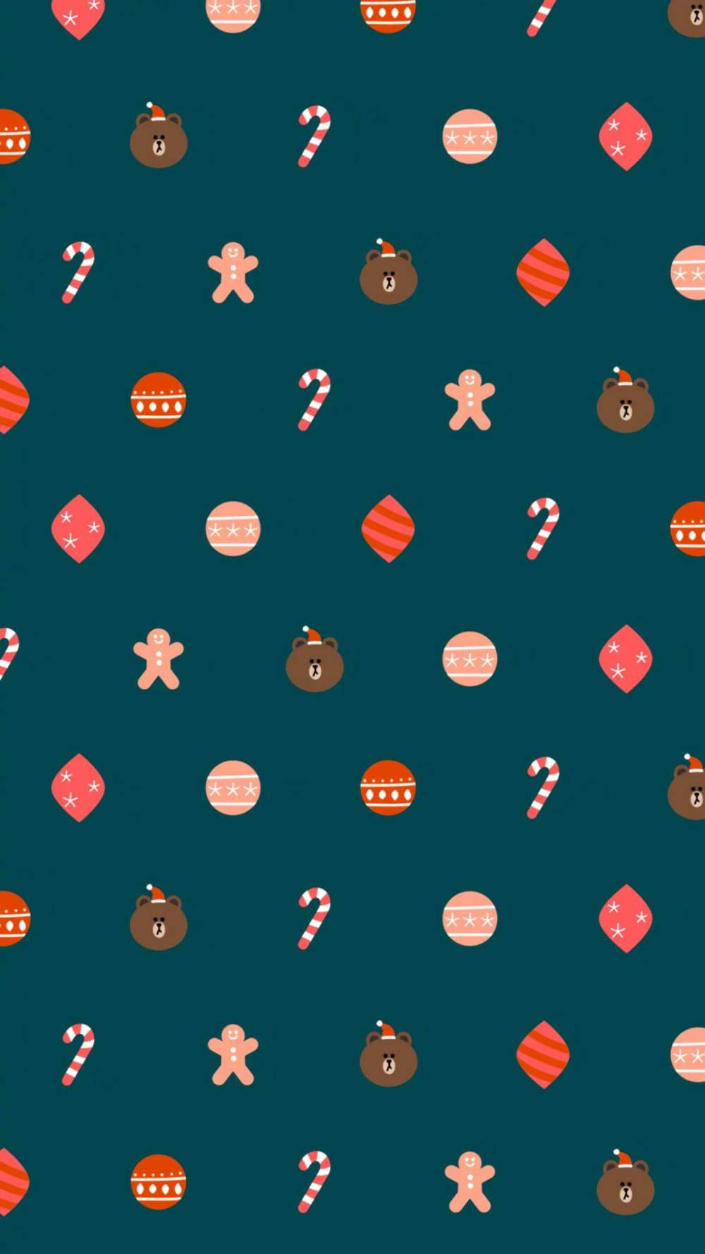 Ositos de Navidad Sencillos y Tiernos para iPhone Fondos de pantalla