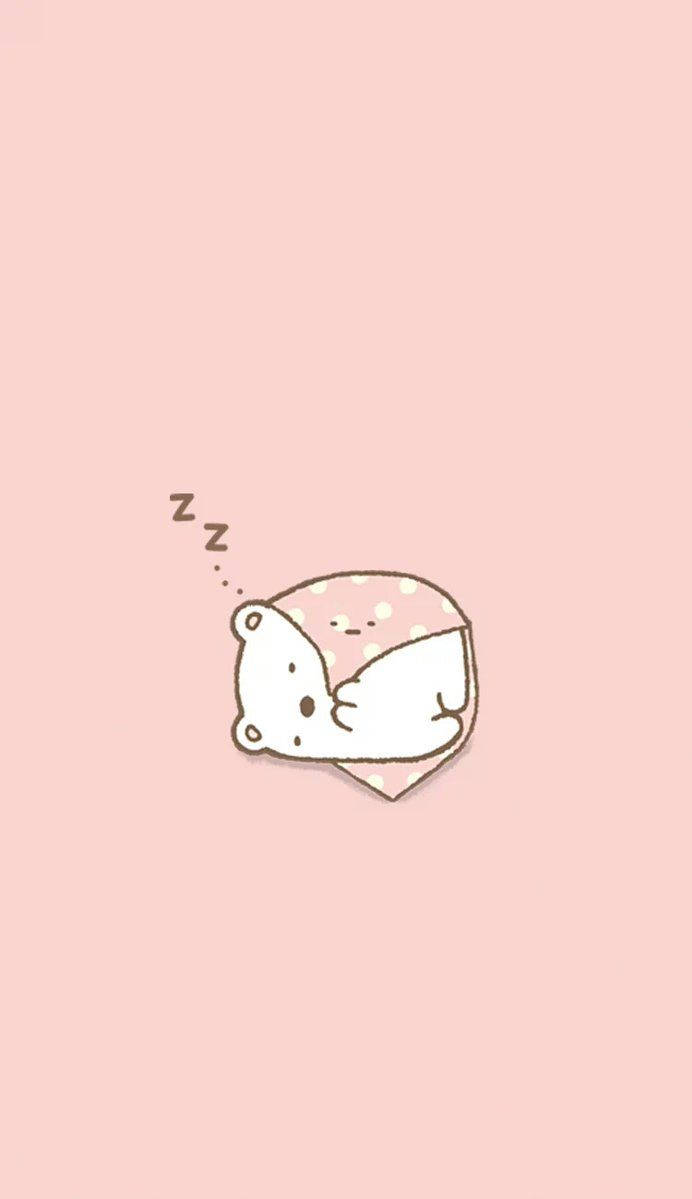 Oso Blanco Durmiendo Kawaii HD Fondos de pantalla