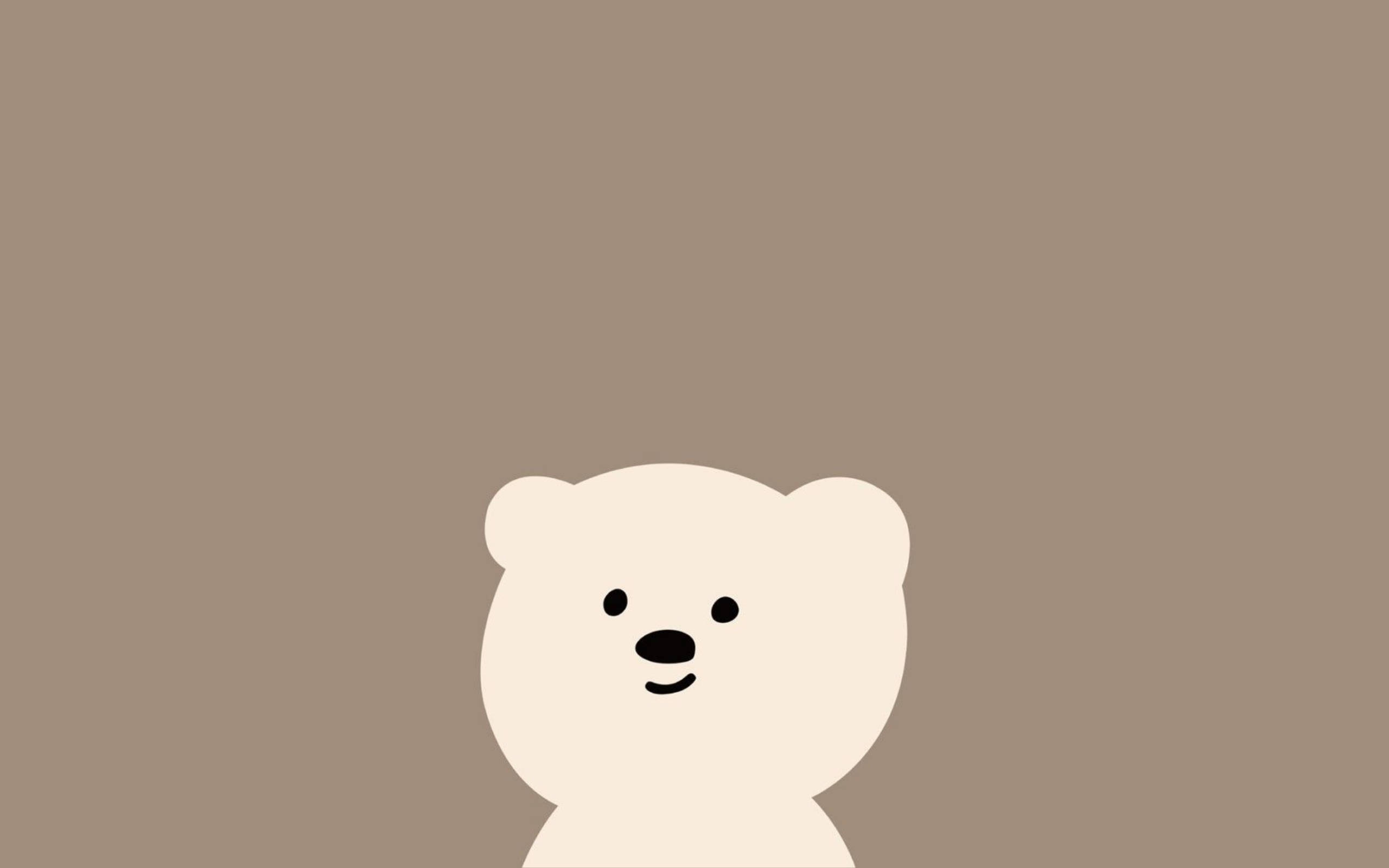 Oso estético marrón para laptop Fondos de pantalla