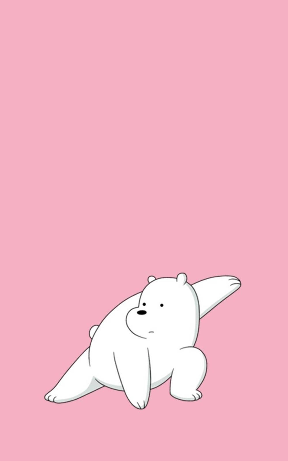 Oso Polar Caricatura en Postura de Pelea Fondos de pantalla