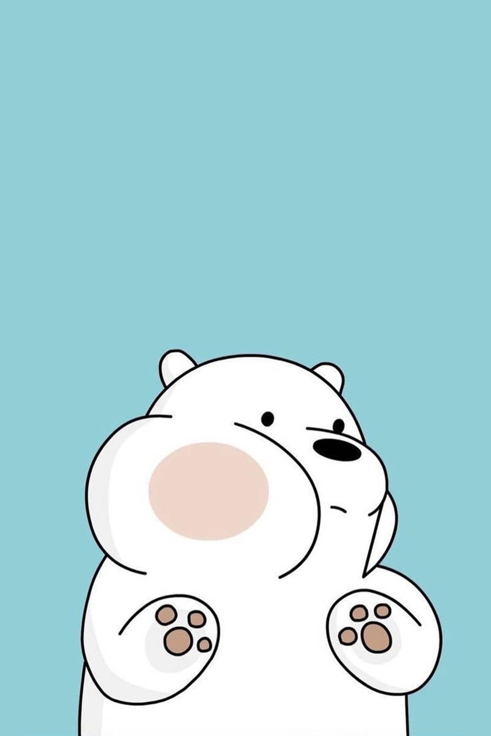 Oso Polar de Caricatura Presionado Contra el Vidrio Fondos de pantalla