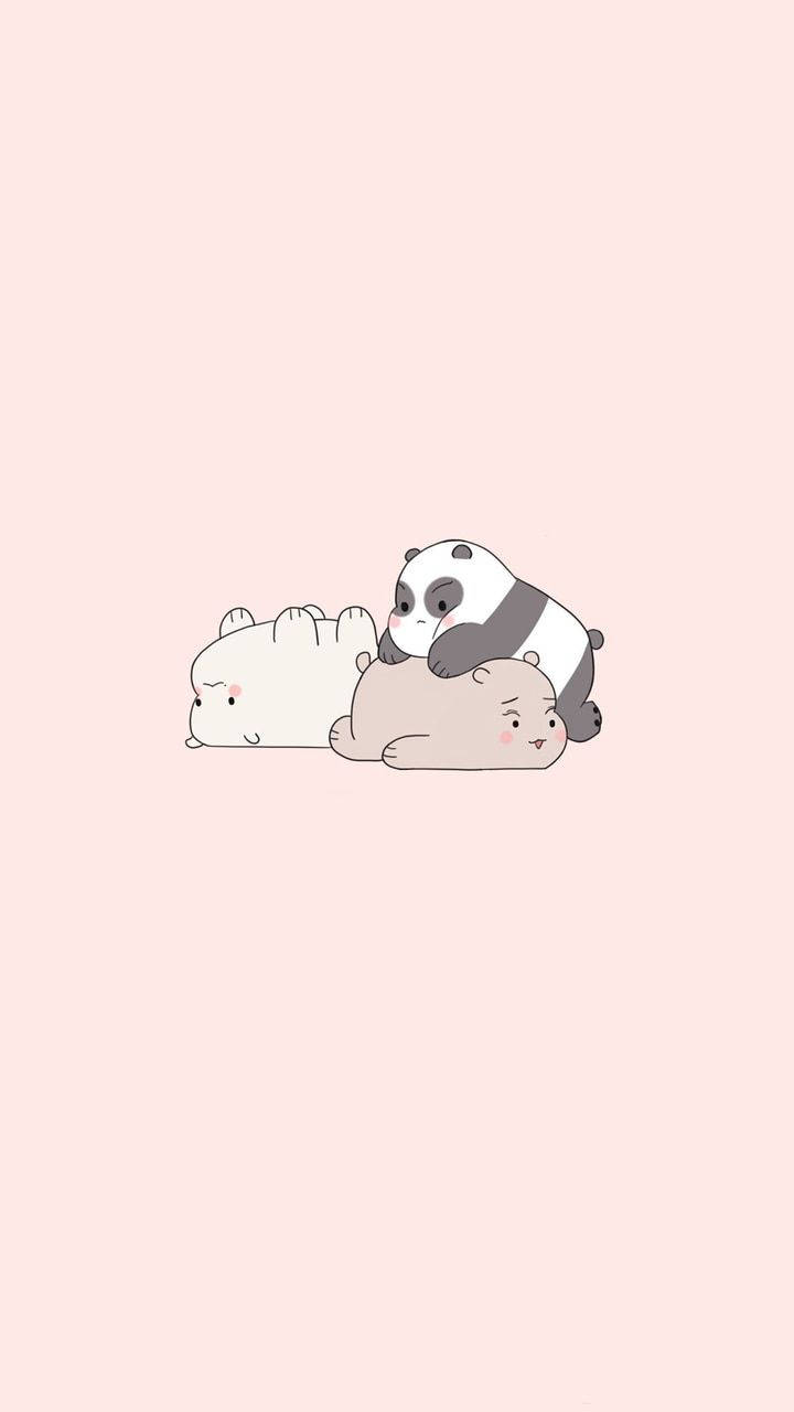 Osos Estilo Estético de We Bare Bears Jugando Fondos de pantalla
